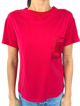 Hermes’ Red Embroidered Pocket T-Shirt
