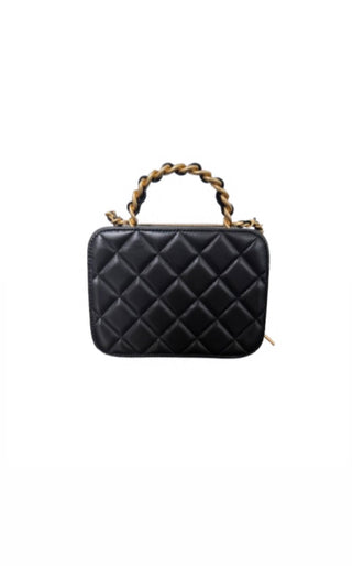 Chanel Black Top Handle Vanity Case
