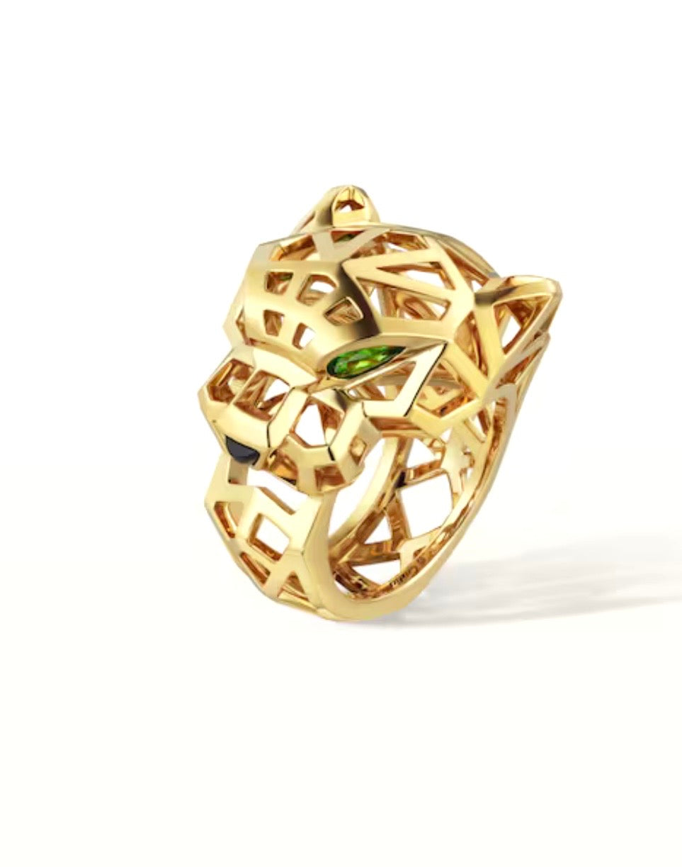 Yellow Gold Panthere De Cartier Ring
