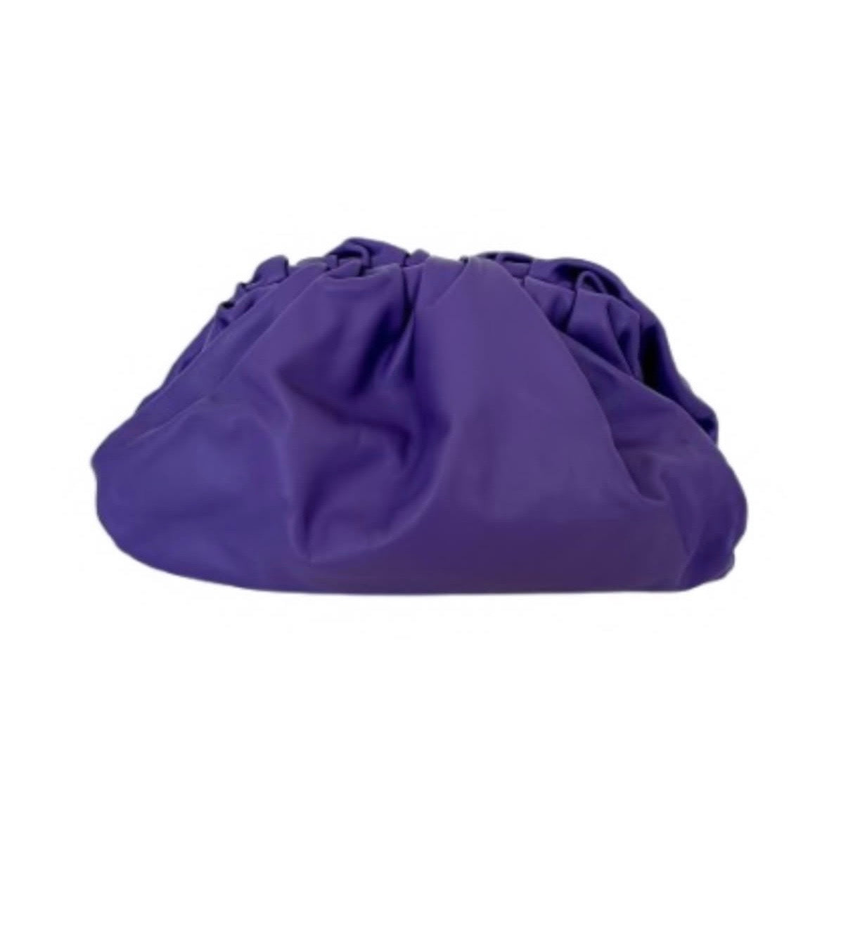Bottega Veneta Purple Large Leather Pouch