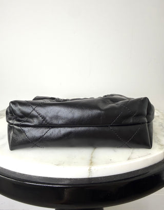 Chanel Black 22 Mini w Gold Hardware Excellent Condition
