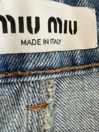 MIU MIU Blue Denim Shorts