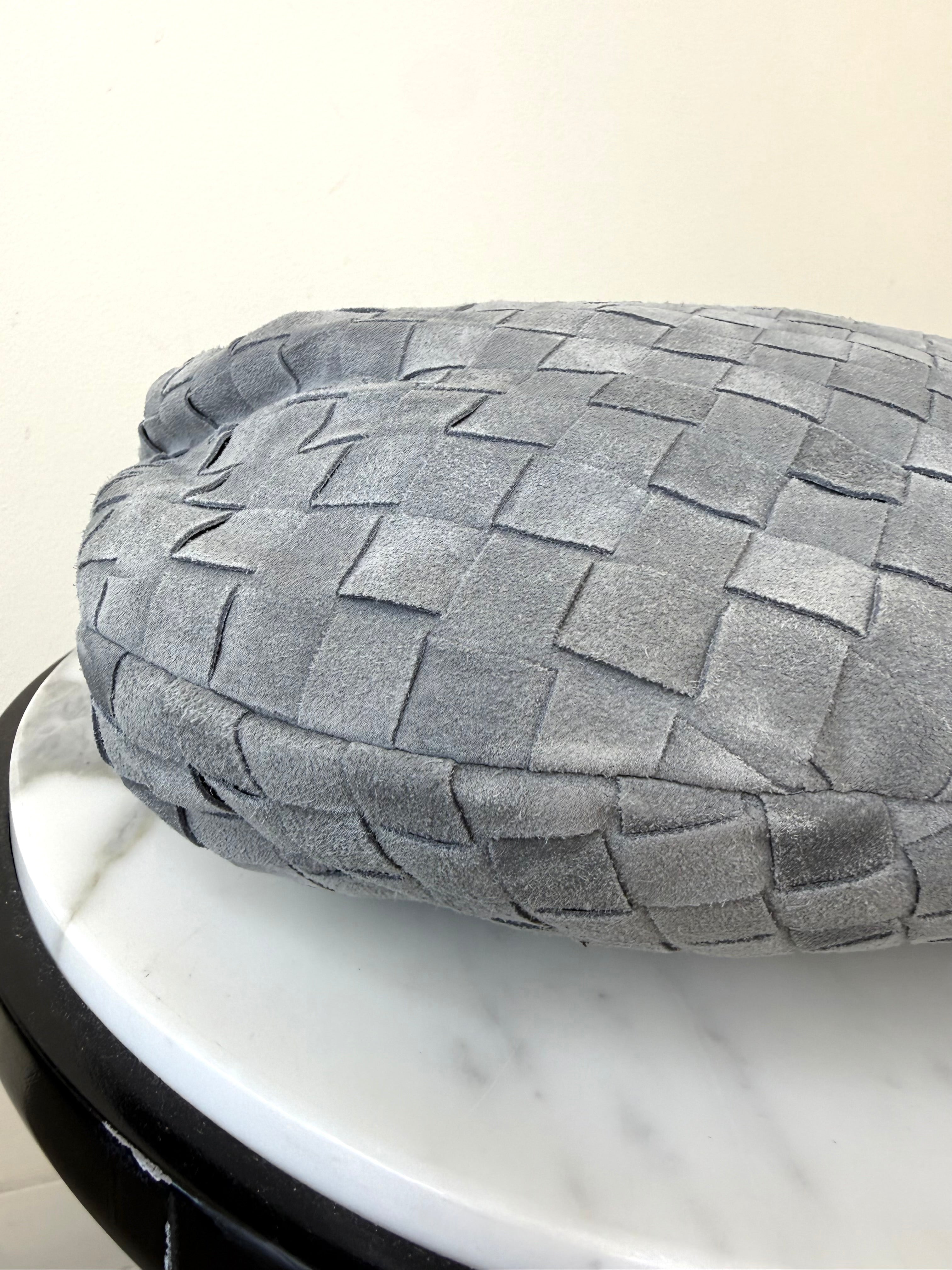 Grey Suede Intrecciato Small Jodie Bag BRAND NEW