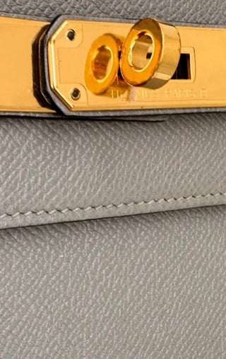 Hermes’ Kelly 28 Gris Asphalt w Gold Hardware