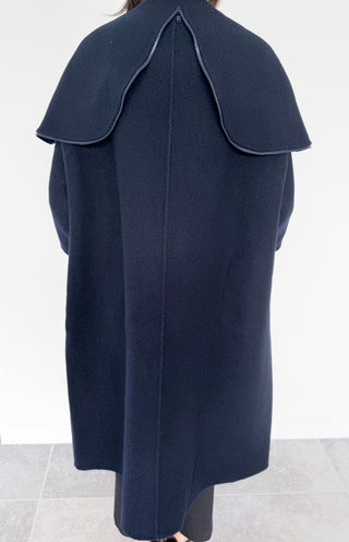 Christian Dior Navy Blue Virgin Wool Coat