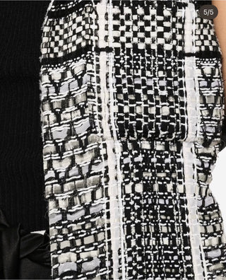 Chanel Black & White Tweed & Satin Waistcoat