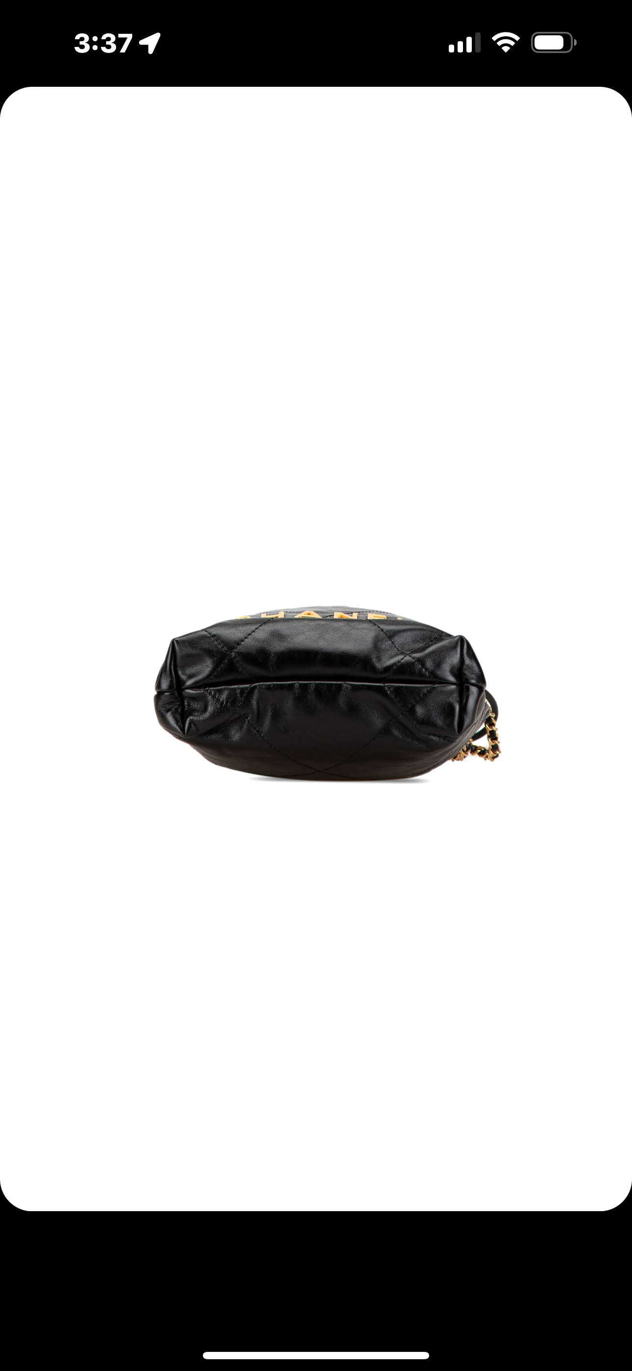 Black Calfskin Mini 22 Hobo Bag