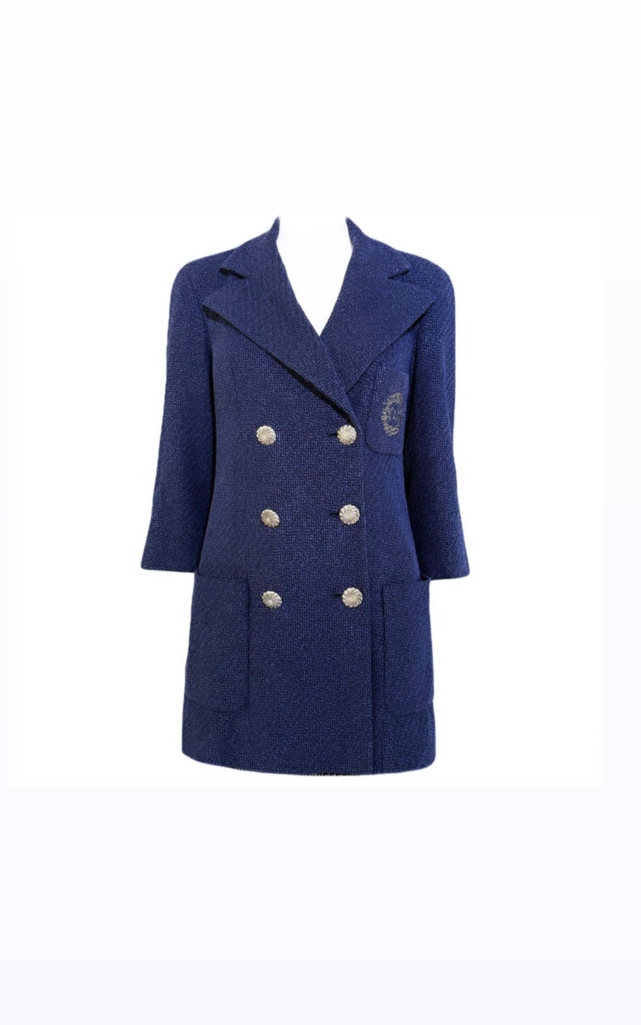 RARE Chanel Iconic Navy Tweed Jacket Excellent Condition