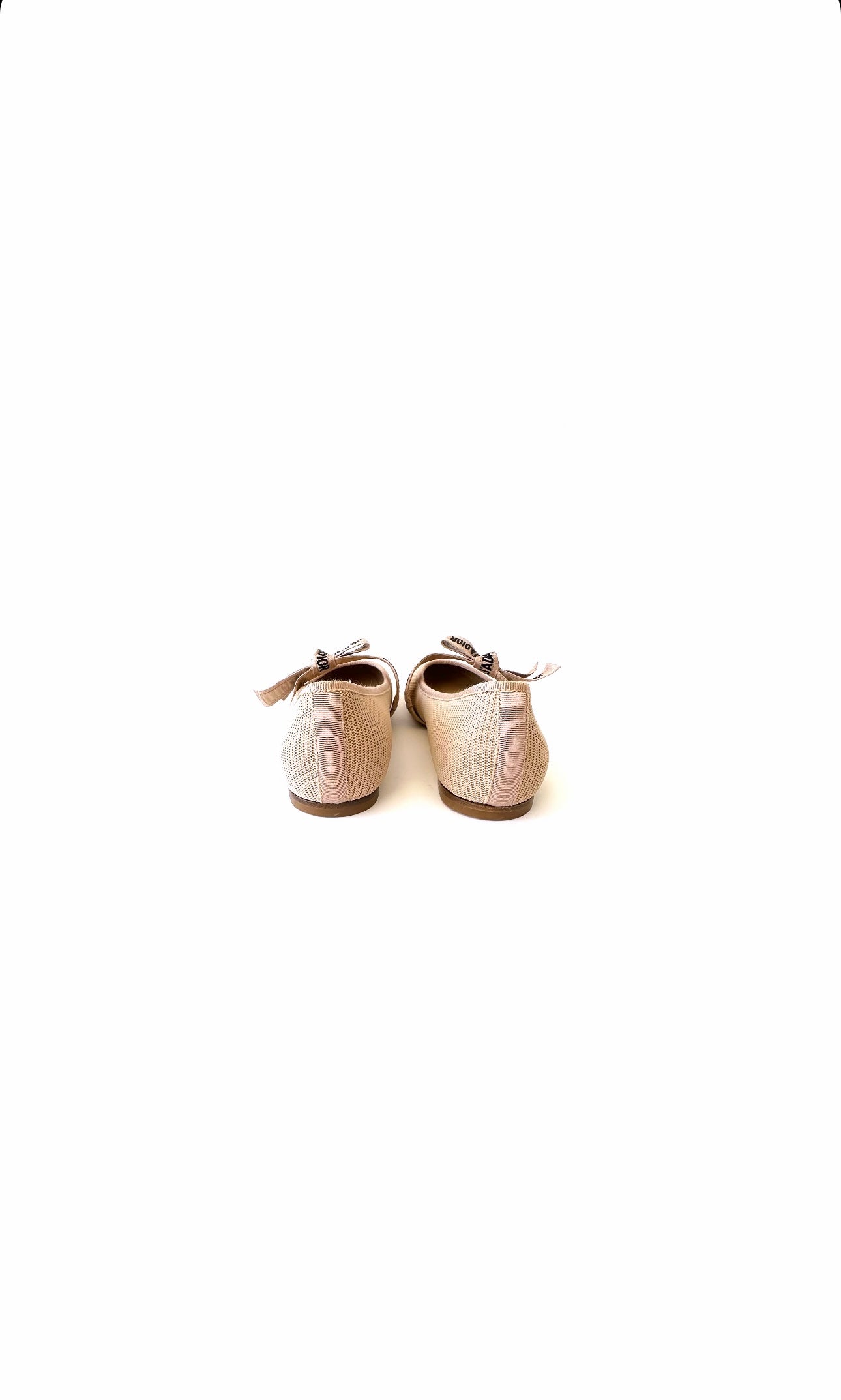 Beige Technical Fabric Miss J’Adior Ballerina Flats