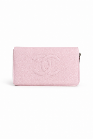Chanel Pink Long Logo Wallet