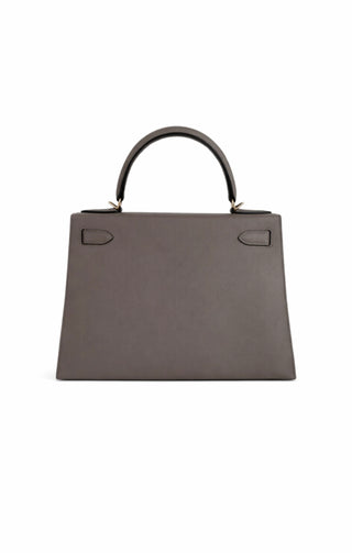 Hermes’ Kelly 28 Gris Asphalt w Gold Hardware