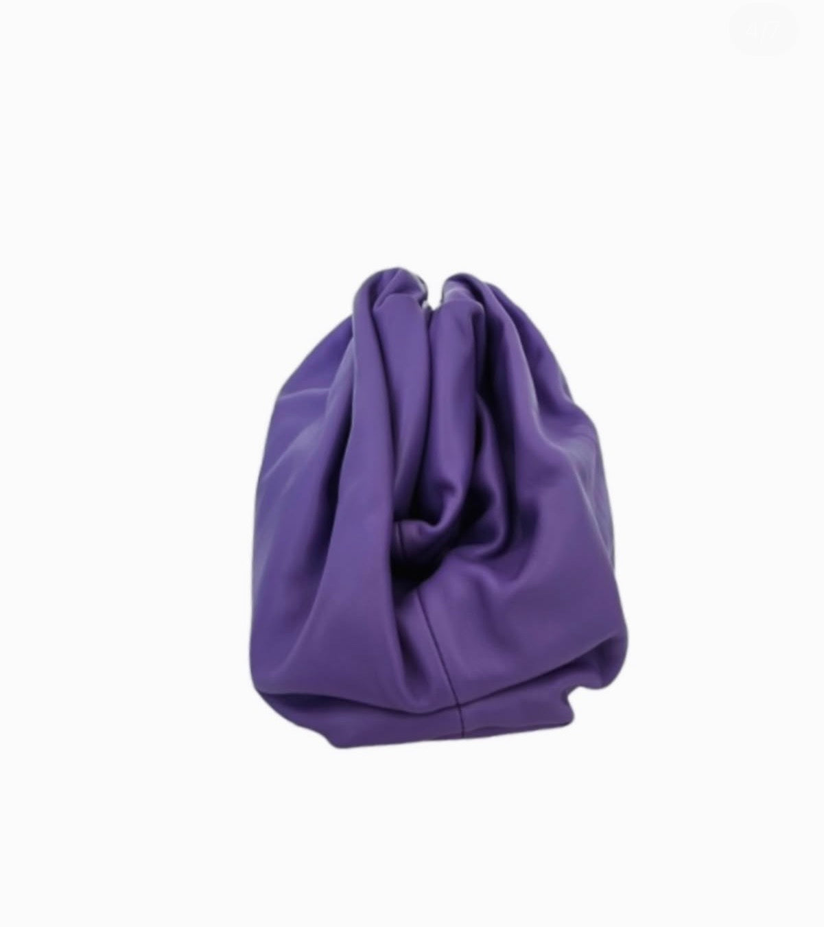 Bottega Veneta Purple Large Leather Pouch