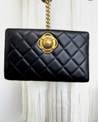 Chanel Black Lambskin Clutch