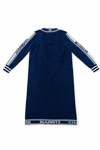 Chanel Iconic Navy Knit Cardigan