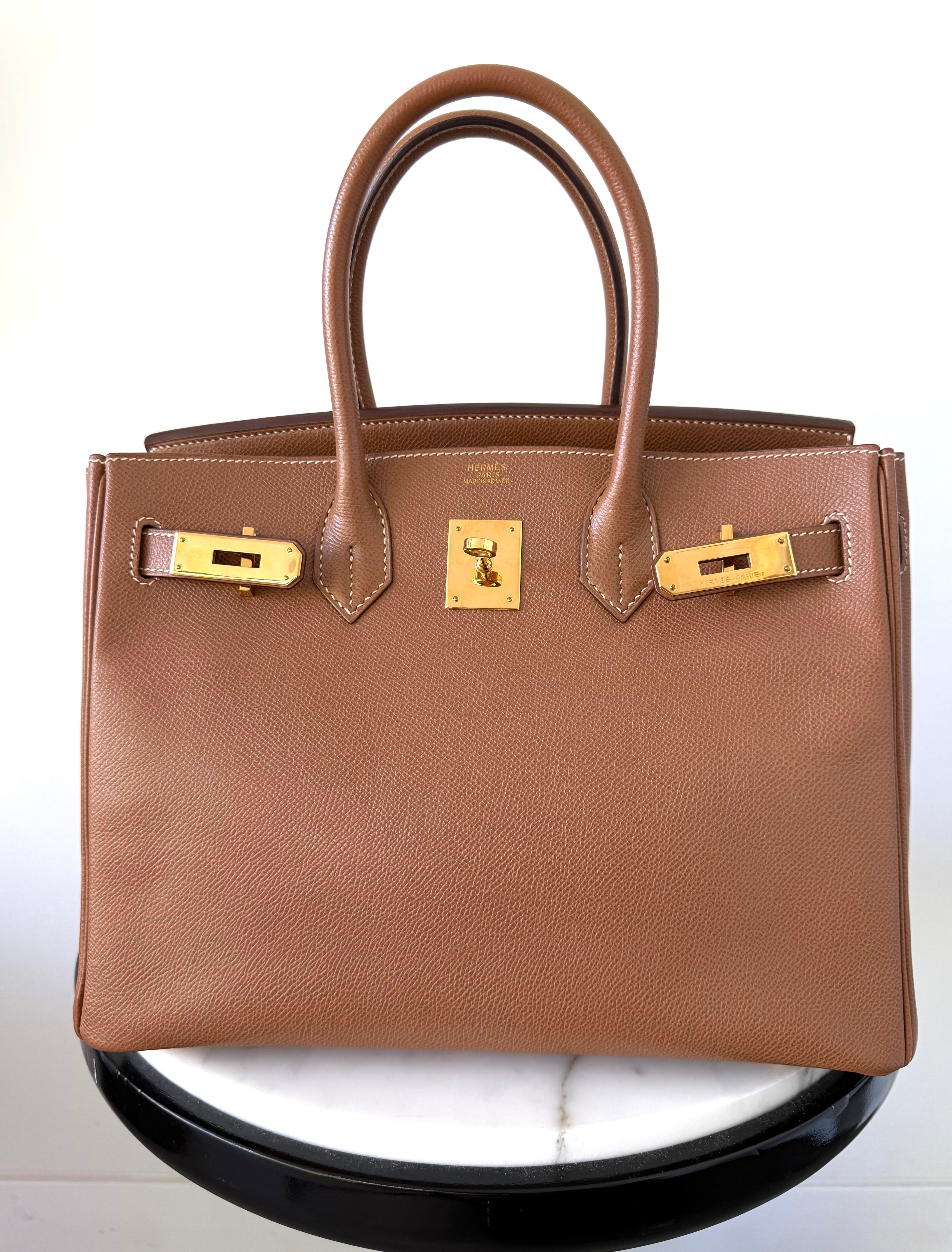 Hermes’ Gold Birkin 30 Courchevel Leather Very Good Condition