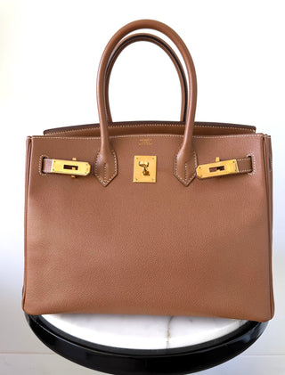 Hermes’ Gold Birkin 30 Courchevel Leather Very Good Condition