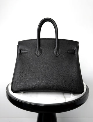 Birkin 25 Black Togo Leather Palladium Hardware BOX FRESH