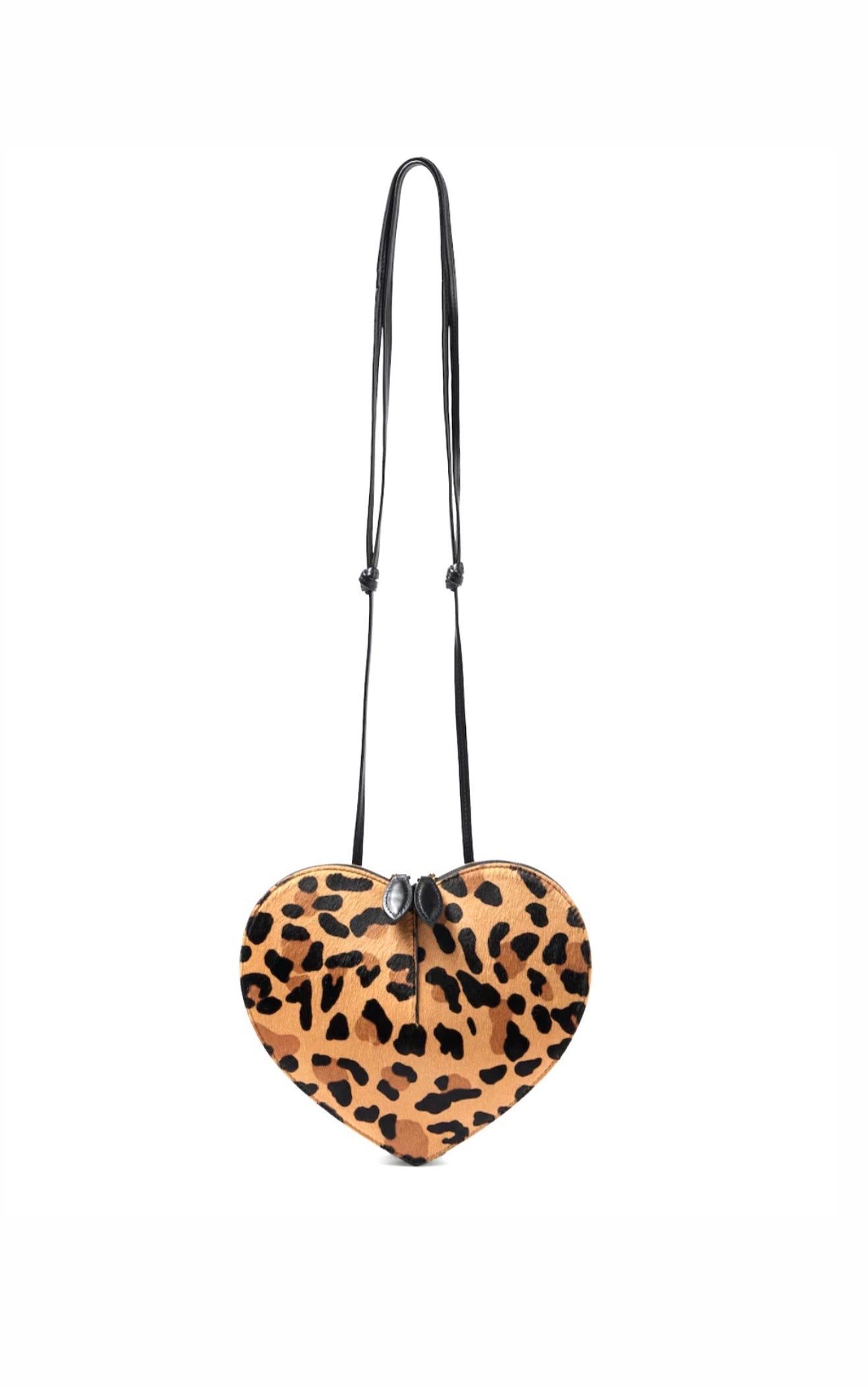 Alaia Le Coeur Leopard Print Calf Hair Bag