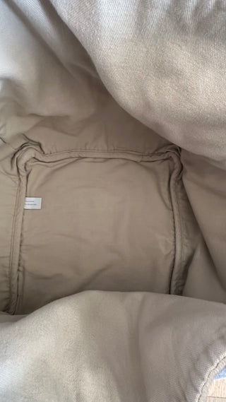 Beige Terry Towel Beach Bag With 2 x Towels