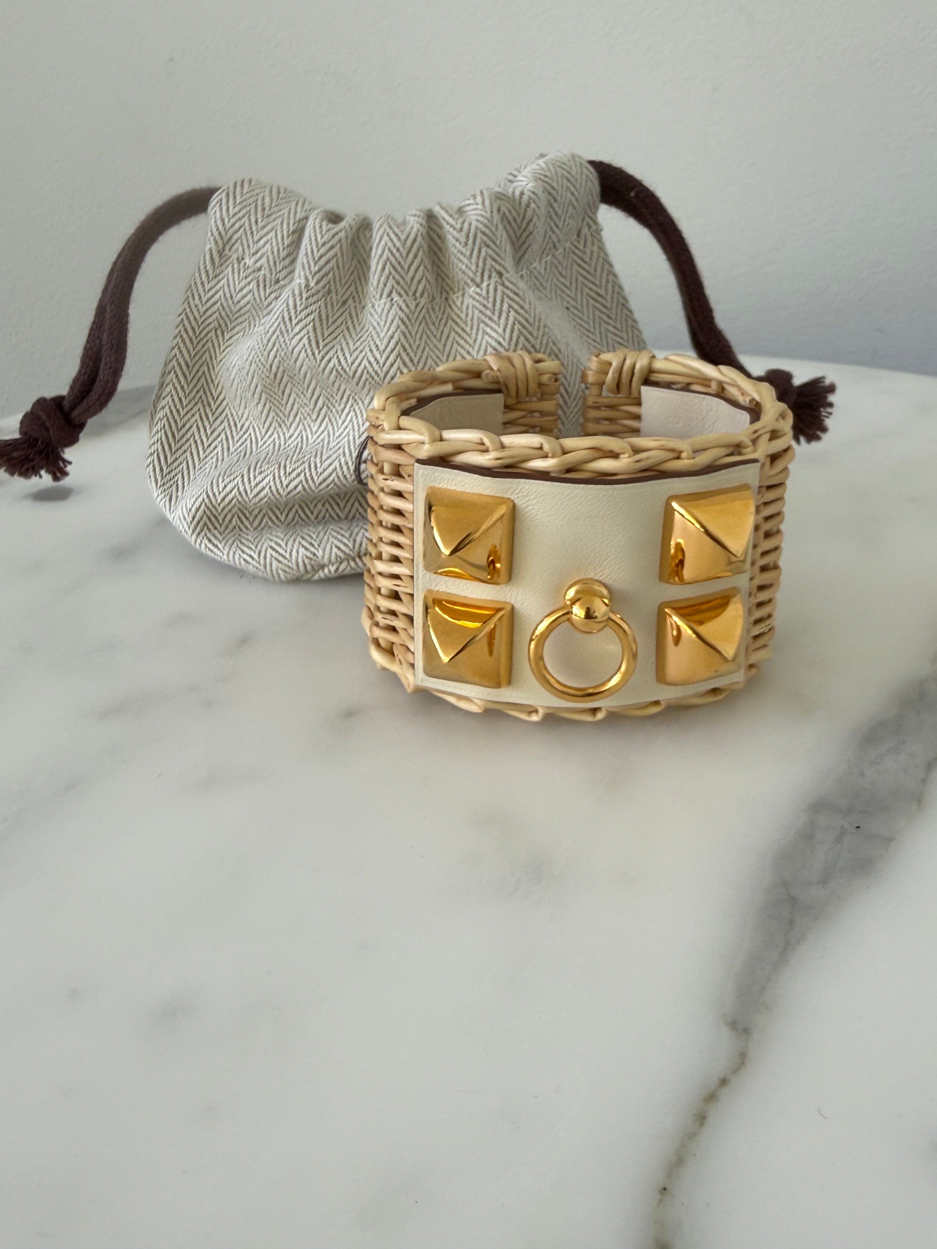 Hermes Picnic Gaine Cuff Bracelet