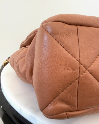 Caramel Medium Chanel 19 Flap Bag w Mixed Hardware   Like New Condition