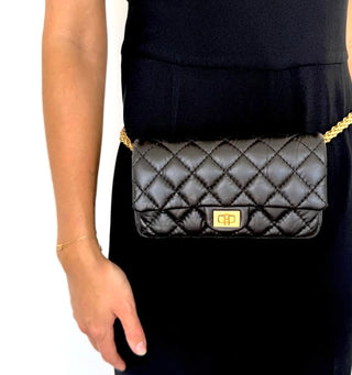 Chanel Reissue 2.55 Black Quilted Belt Bag