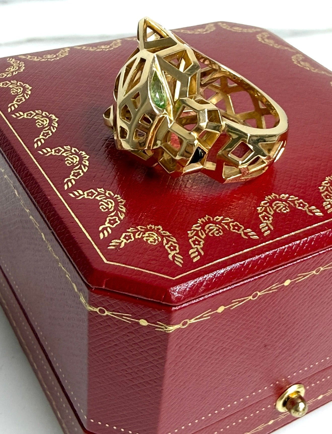 Yellow Gold Panthere De Cartier Ring