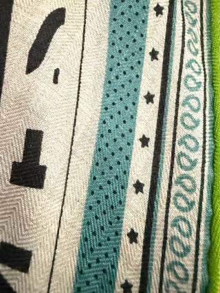Hermes’ Green Diamond Cashmere Scarf