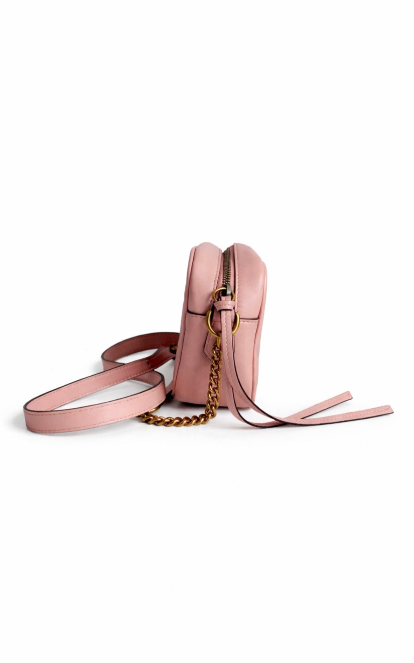 Gucci Pink Small GG Marmont Crossbody Bag