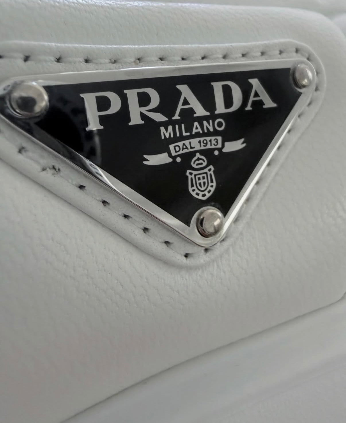 Prada White Nappa Monolith Shies Size 40