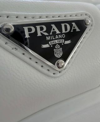 Prada White Nappa Monolith Shies Size 40