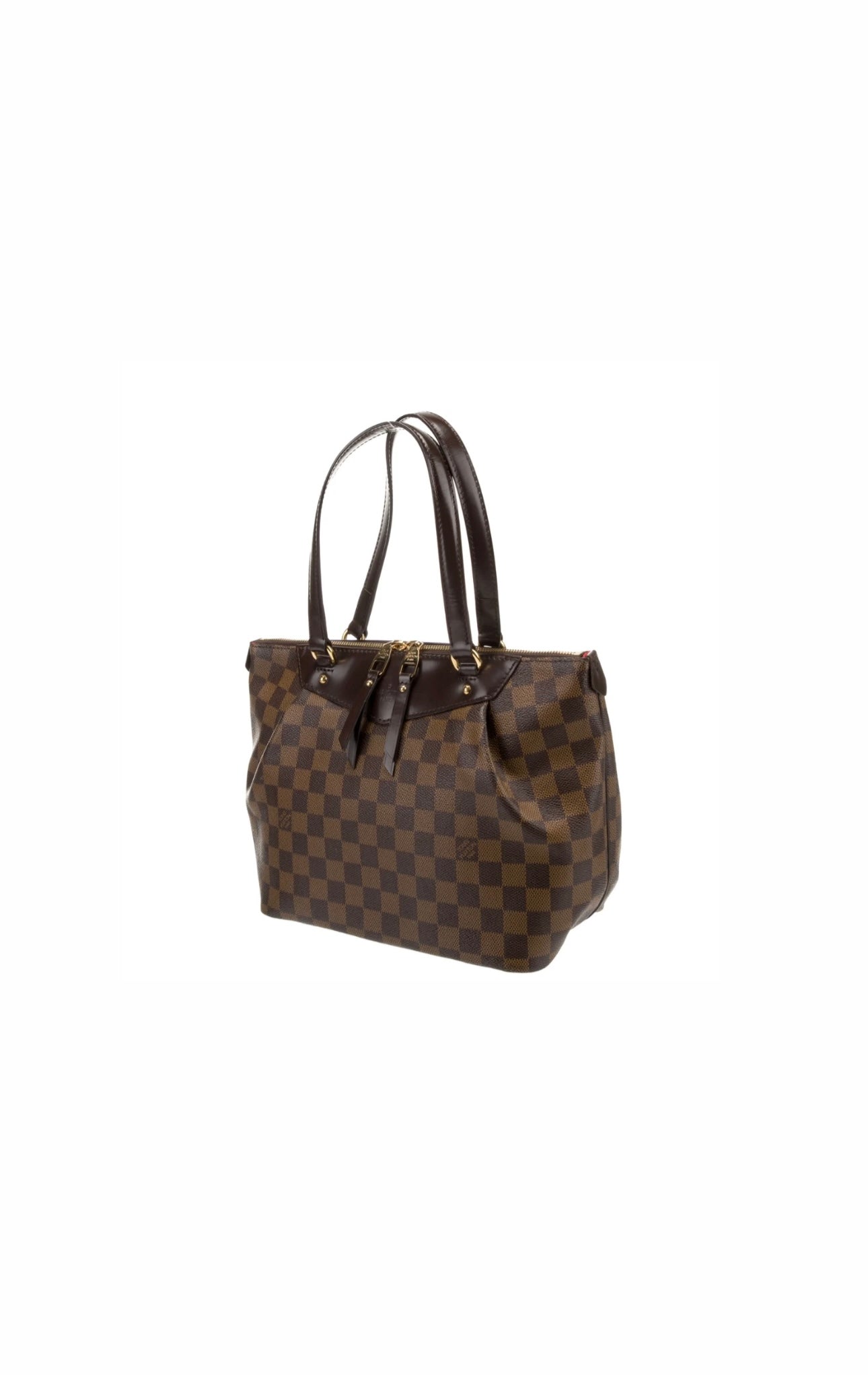 Brown Monogrammed Damier Ebene Westminster PM Tote