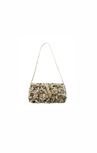 RARE Vintage Gold Sequin Small Flap Bag