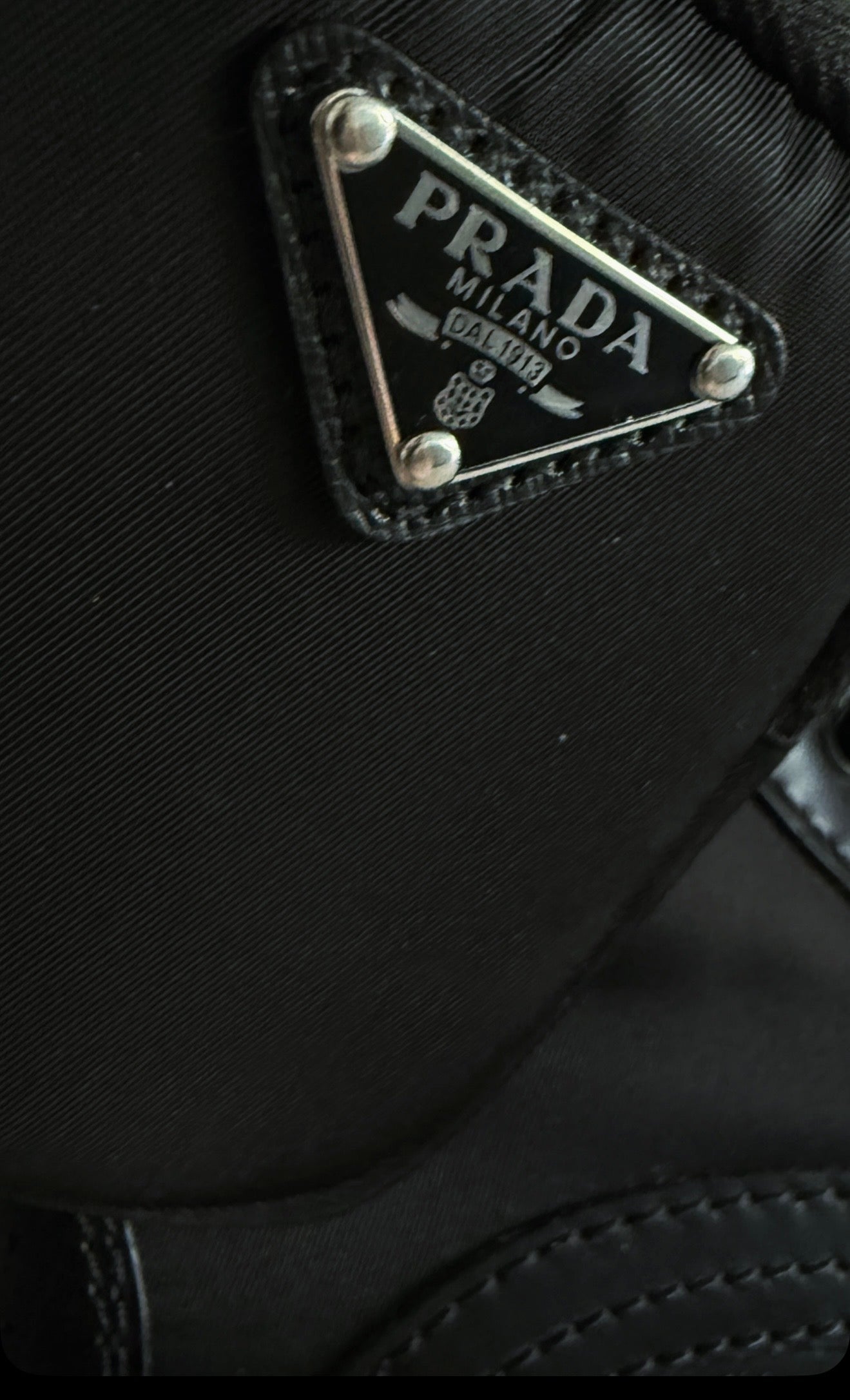 PRADA Black Monolith Brushed LeatherRe-Nylon Boots
Size 38.5