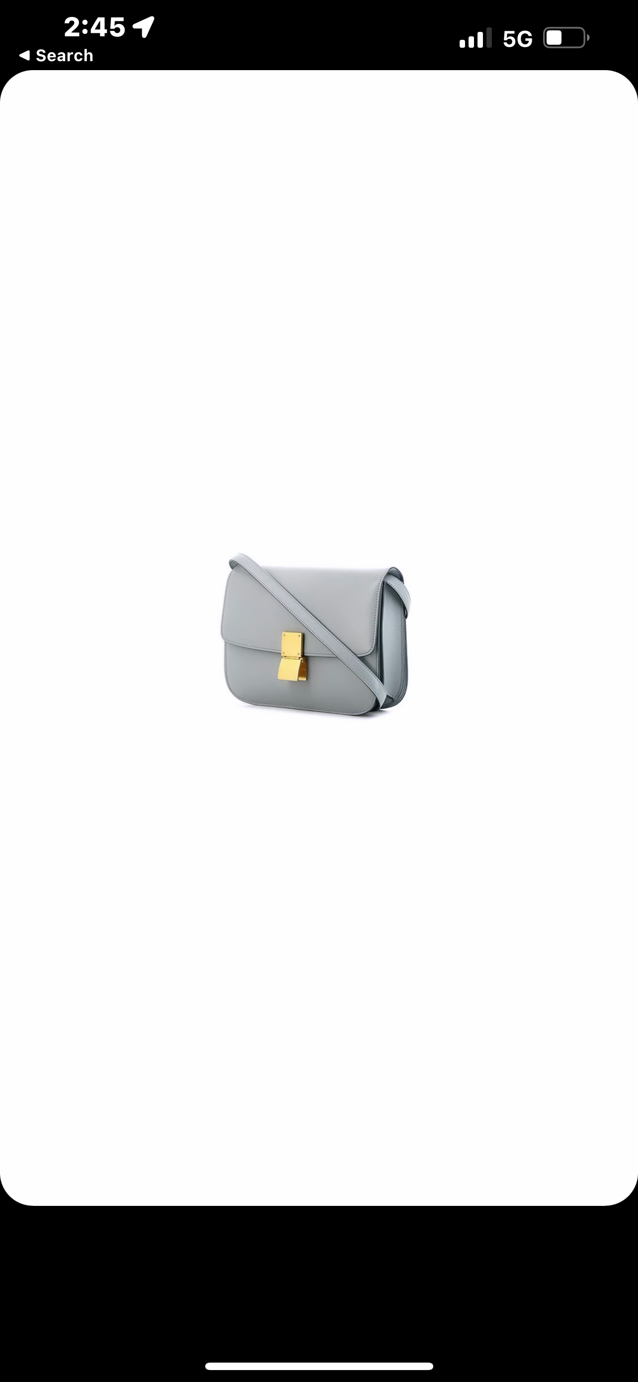 Grey Calfskin Medium Box Bag