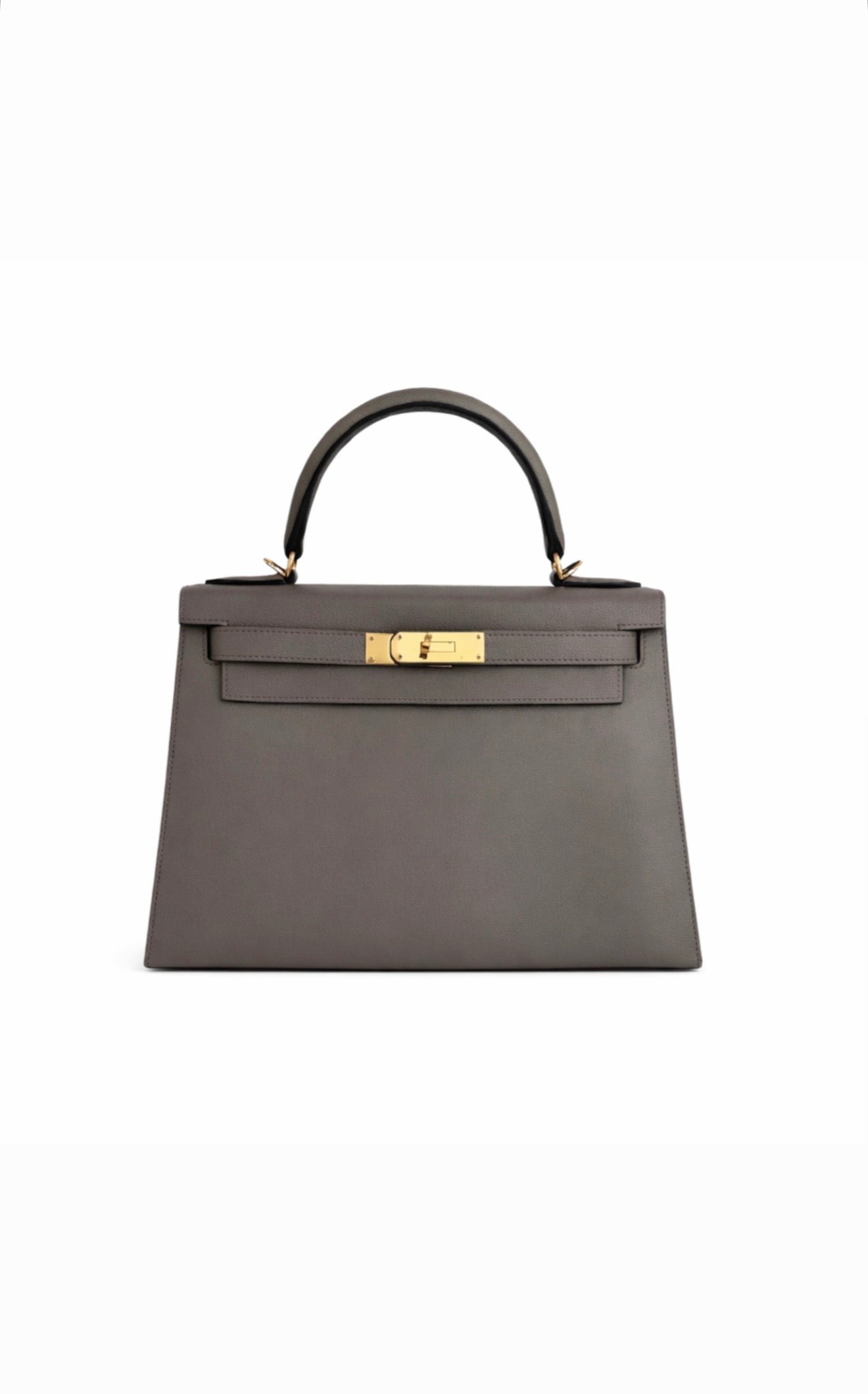 Hermes’ Kelly 28 Gris Asphalt w Gold Hardware