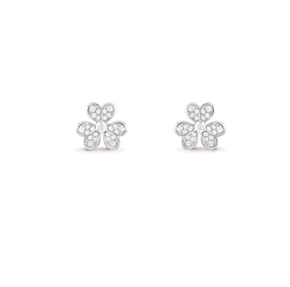 Van Cleef & Arpels White Gold 18k Diamond Frivole Mini Model Earrings