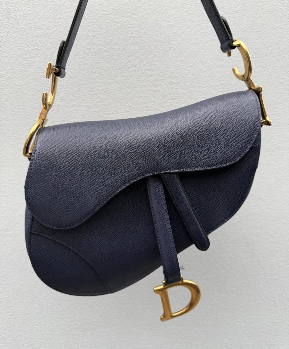 Christian Dior Deep Ocean Blue Medium Saddle Bag