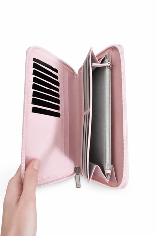 Chanel Pink Long Logo Wallet