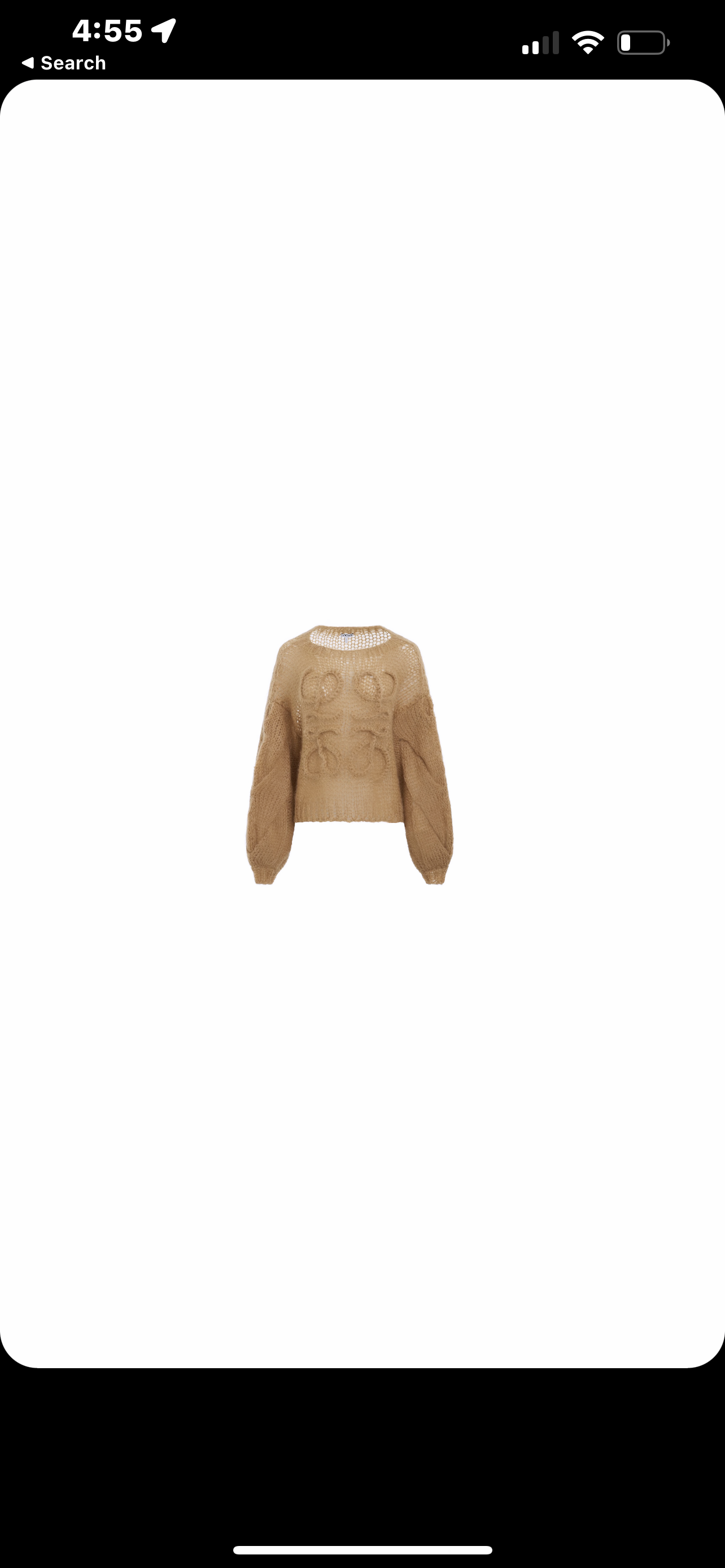 Light Camel Anagram Sweater