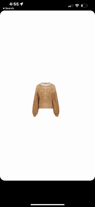 Light Camel Anagram Sweater