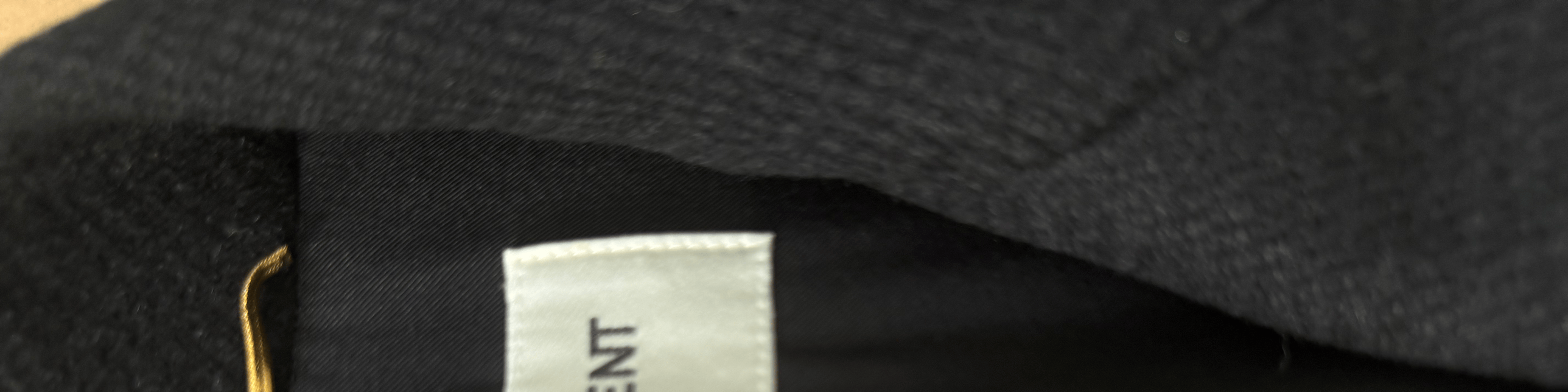 Saint Laurent Black Wool Double Breasted Sailor Coat