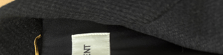 Saint Laurent Black Wool Double Breasted Sailor Coat
