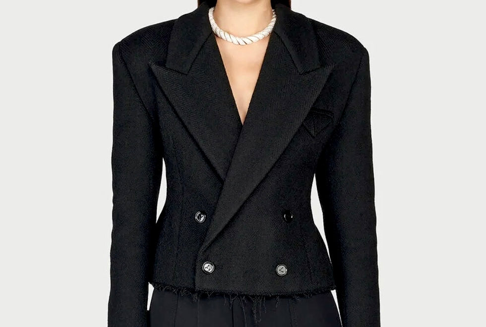 Black Extreme Silhouette Blazer