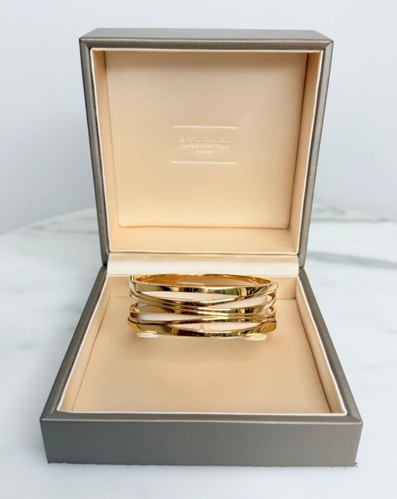Bvlgari B.Zero1 18k Rose Gold Wide Bracelet