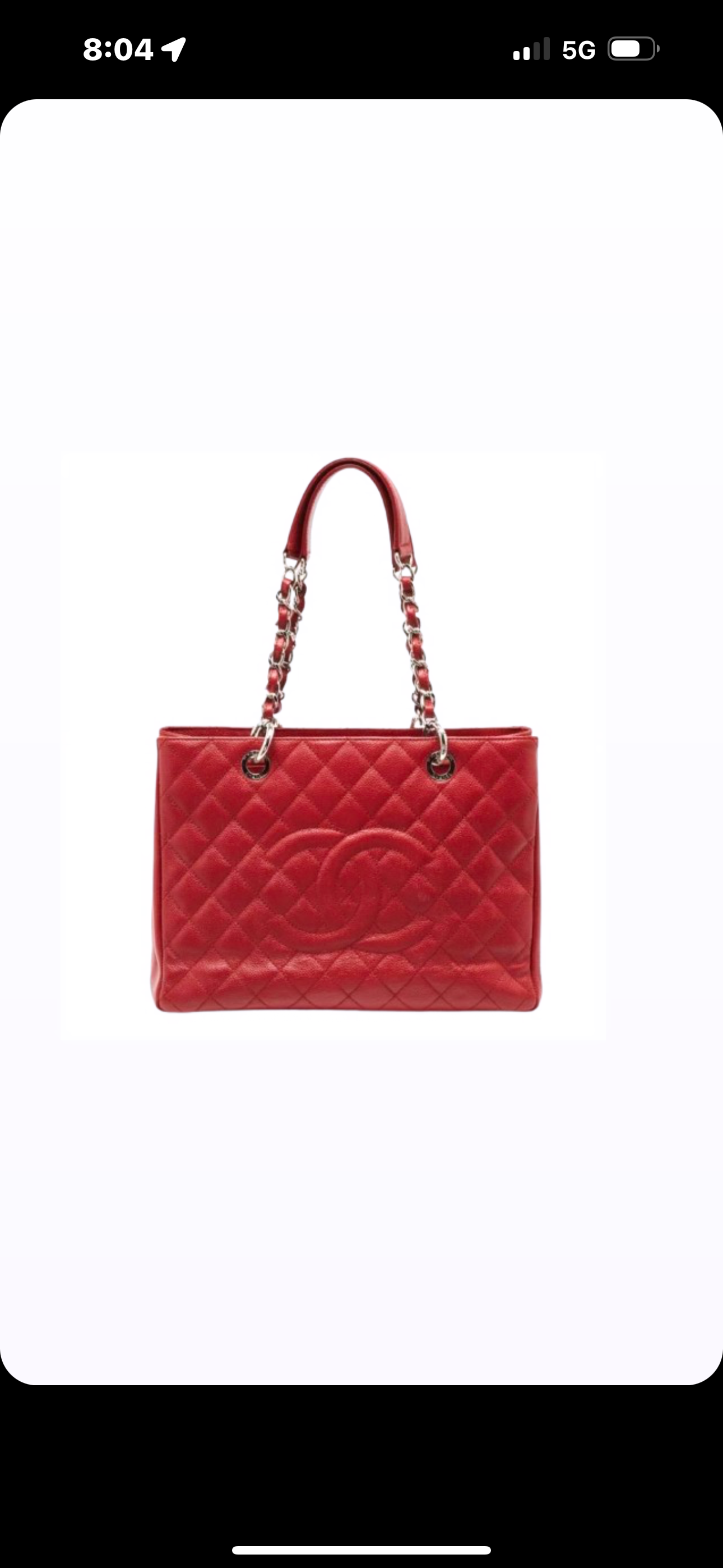 Red Quilted Caviar Leather Grand Shopping Tote