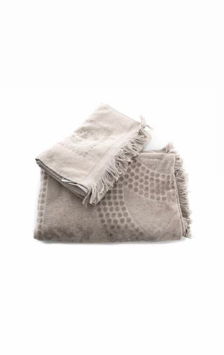Beige Terry Towel Beach Bag With 2 x Towels