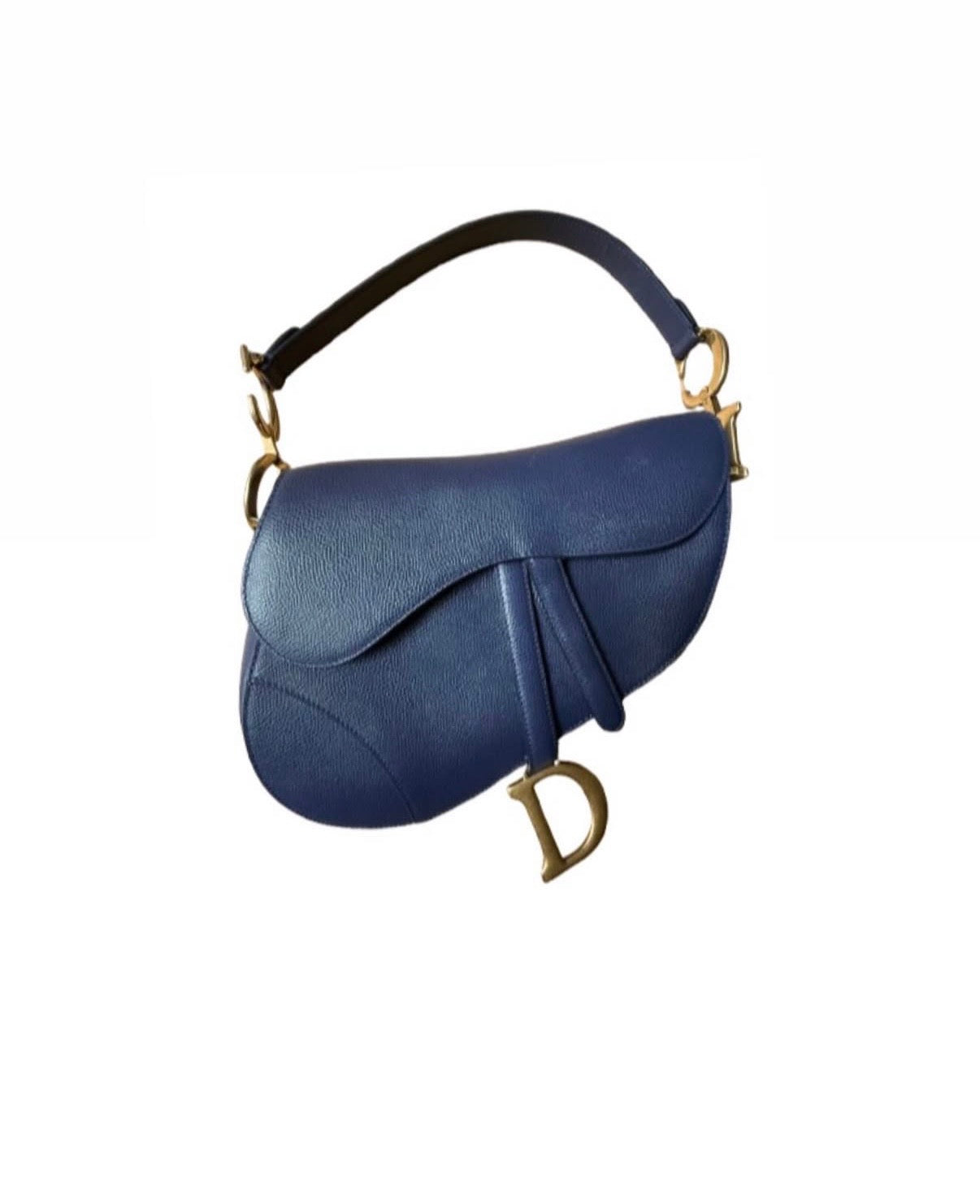 Christian Dior Deep Ocean Blue Medium Saddle Bag