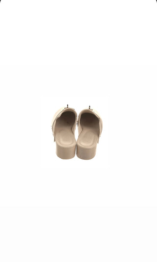 Beige Calfskin Carlotta Mules