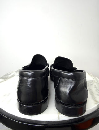 YSL Black Ruched Leather Loafer Excellent Condition